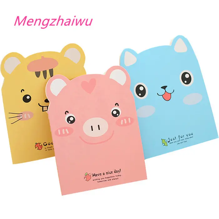 Papelería escolar barata simple y elegante 2024 nuevos regalos para niños divertidos estampados de animales lindo mini cuaderno con cubierta de papel