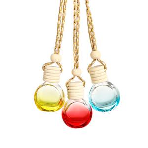 ขวดน้ำหอมรถยนต์ทรงเพชรแก้วสีเขียวขนาด 8 มล. แบบแขวน - Product Image 3