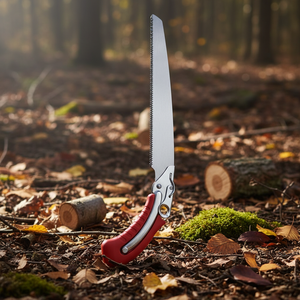 Scie à main industrielle DWEN en acier au carbone pour couper le bois, scie à élaguer courbée de sécurité avec étui, lame de 18 cm - Product Image 1