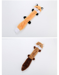 Peltz de peluche para perros medianos, zorro, mapache y ardilla, juguete para morder duradero sin relleno, 18 pulgadas de largo - Product Image 4