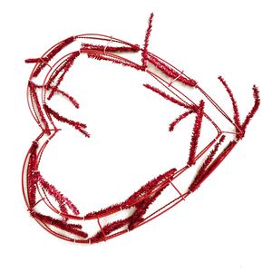 <span class=keywords><strong>36</strong></span> <span class=keywords><strong>inch</strong></span> क्रिसमस दिल के आकार का अतिरिक्त बड़े तार रूपों में रहने वाले पुष्पांजलि थोक - Product Image 3