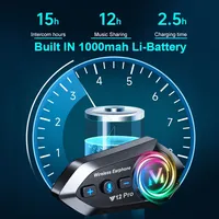 Casque de moto Y12 Pro avec intercom BT5.4, casque sans fil 500M, intercomunicador, talkie-walkie