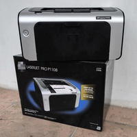 Imprimante laser noir et blanc compacte H-P P1108 pour la maison, format A4, interface USB, impression filaire et sans fil, en stock, d'occasion