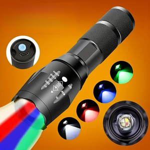 Xách Tay Đa Chức Năng Đèn Pin Có Thể Sạc Lại Bốn Màu <span class=keywords><strong>Torch</strong></span> Ngoài Trời Ánh Sáng Khẩn Cấp Cho Câu Cá Cắm Trại Săn Bắn Nhiếp Ảnh - Product Image 1