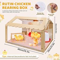 JQ Baby Chicken Supplies - Cage à cailles en bois, couveuse pour poussins avec fenêtre de toit, poulailler pour hamsters, canetons, hérissons