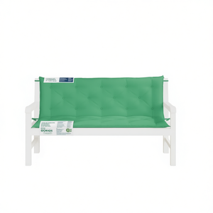 Juego de Cojines para Banco de Exterior de Tela Oxford Verde, 100% Poliéster, Duraderos, Extraíbles, Lavables, para Uso en Todas las Estaciones - Product Image 1