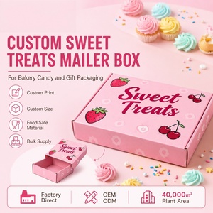 Boîte d'expédition personnalisée en carton ondulé mat laminé avec séparateurs pour emballage individuel de bonbons, chocolats et snacks - Product Image 1
