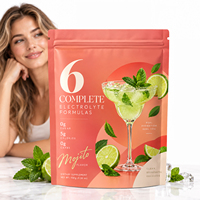 Poudre d'électrolytes OLLI saveur Mojito, 6 électrolytes, 0 sucre, 0 glucides, vitamine C, complexe B, 30 sticks, 150g
