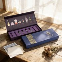 Boîte à parfum magnétique personnalisée en couleur, directement de l'usine, ensemble de boîtes rigides de 2 mm avec laminage mat et gaufrage pour les cosmétiques et les soins de la peau