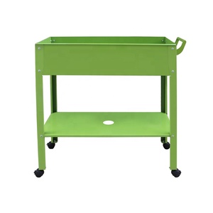 Jardinière surélevée à 2 niveaux, chariot de transport robuste, <span class=keywords><strong>étagère</strong></span> pour jardin - Product Image 3