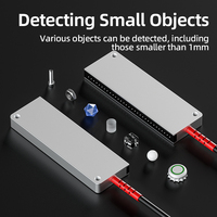 Sensor Serat Optik Matriks Seri FR/FT Jarak Dapat Diatur Output NPN/PNP DC12-24V untuk Deteksi Padatan/Cairan