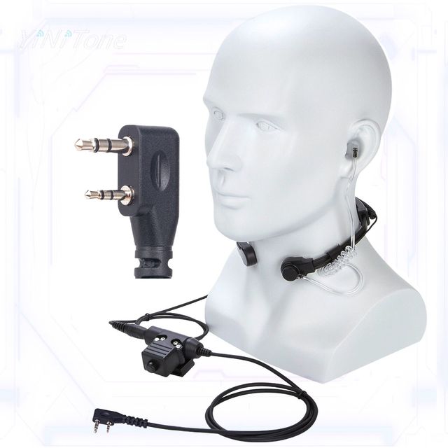Baofeng Kenwood HYT TYT Sports Earphones & Headphones U94 PTT Neck Throat Mic Noise Reduction Walkie Talkie with Earphone Set