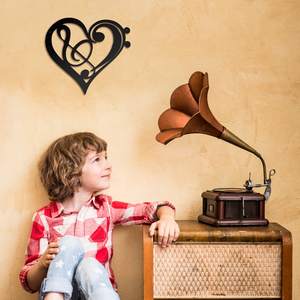 Décoration <span class=keywords><strong>murale</strong></span> musicale moderne en métal en forme <span class=keywords><strong>de</strong></span> cœur, notes <span class=keywords><strong>de</strong></span> <span class=keywords><strong>musique</strong></span>, panneau mural suspendu pour salle <span class=keywords><strong>de</strong></span> <span class=keywords><strong>musique</strong></span>, chambre à coucher, salon ou salle <span class=keywords><strong>de</strong></span> classe - Product Image 6