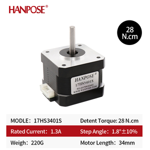 มอเตอร์สเต็ปเปอร์ HANPOSE Nema17 รุ่น <span class=keywords><strong>17HS3401S</strong></span> แรงบิด 28N.cm กระแสไฟ 1.3A มุมสเต็ป 1.8 องศา ขนาด 42 มม. สำหรับเครื่องมือแพทย์ความงาม มอเตอร์ขนาดเล็ก Atura - Product Image 2