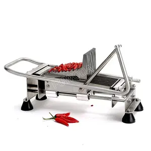 Household Stainless Steel Mini Manual Chop Hot Pepper Chillies Chilli Slicer Cutting Cutter Machine