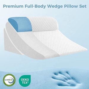 Almohada de Soporte en Forma de Cuña Multifuncional de Espuma Viscoelástica, 3 Piezas, para Camas, Cuerpo, Espalda, Piernas, Rodillas, Cuello, Alivio del Dolor al Dormir - Product Image 2