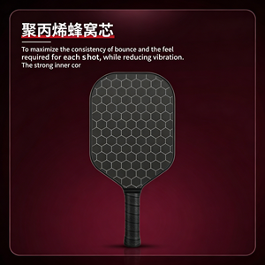 Pala de Pickleball de Fibra de Carbono de Cuerpo Ancho para un Punto Dulce Amplio y Consistencia - Product Image 2