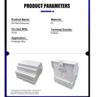 Kotak Plastik untuk PC, Braket Pemasangan Terminal Blok Din Rail, Kotak Din Rail untuk PLC dan PCB