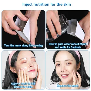 Máscara de folha hidratante hidratante anti-rugas para reparo de pele feminina, produtos de marca própria, máscara de proteína de seda para pele seca feminina