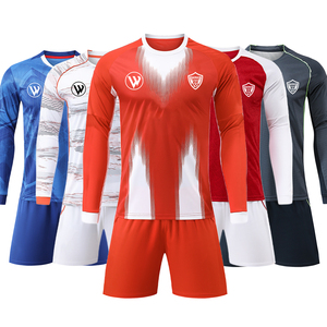 เสื้อฟุตบอลสโมสรแบบกำหนดเองพร้อมการพิมพ์ดิจิตอลแบบระเหิด 100% โพลีเอสเตอร์ แขนยาว ชุดเสื้อฟุตบอล บริการ OEM - Product Image 2