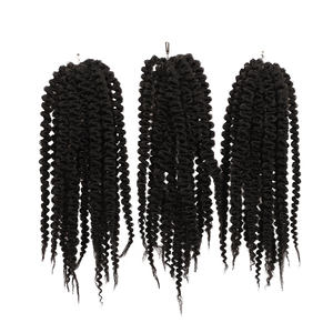 For Rebecca Factory Bulk Buy Synthetic Marley <b>Hair</b> <b>Twists</b> <b>Afro</b> Kinky Braiding <b>Hair</b> Extension with French Curl & Faux Locs Styles - Product Image 1