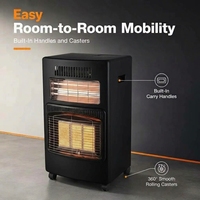 Chauffage Radiant Gaz et Électrique 3-en-1 en Gros pour Usine, Brûleur Céramique, Sécurité ODS, sur Roues, pour Intérieur Domestique, Abordable