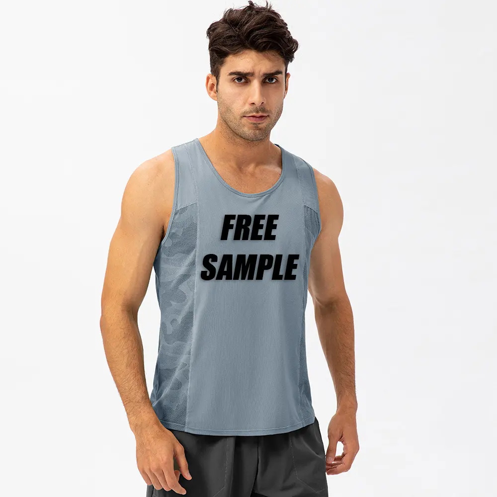 Marathon Sports Cotton Boy's Muscle Singlet Sleeveless Travel Vest Gym Mens Tank Top Bodybuilding Fitness Running Custom Logo Ta