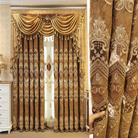 Mode dubaï motif personnalisé, Style de luxe occultant rouge velours rideaux broderie perlée tissu pour fenêtre salon Ro