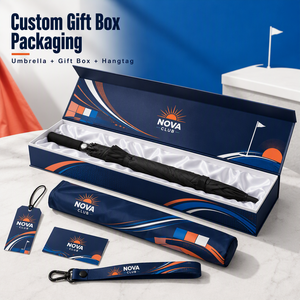 Parapluie de golf personnalisé Coral Energy Field, grand parapluie coupe-vent promotionnel, logo personnalisé imprimé, OEM ODM - Product Image 4