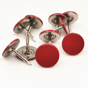 دبابيس رسم مستديرة متنوعة الألوان مسطحة الرأس الصلب نقطة دبابيس الإبهام دبوس لخريطة الملصقات صورة مكتب المدرسة - Product Image 1