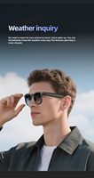 Lunettes intelligentes de traduction d'IA Bluetooth sans fil appel musique lunettes intelligentes AI d'extérieur lunettes de soleil de sport intelligentes avec caméra