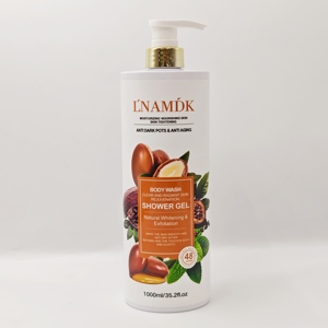 L'NAMDK Gel de Ducha <span class=keywords><strong>Corporal</strong></span> Blanqueador e Iluminador de 1000 ml, <span class=keywords><strong>Hidratante</strong></span>, con Fragancia Duradera, Éxito de Ventas en África - Product Image 4