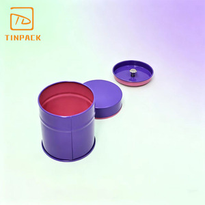Lata de té con tapa doble impresa personalizada, lata de Matcha de 30g de grado alimenticio, lata redonda pequeña con tapa interior - Product Image 2