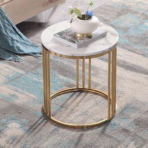 Il tavolino da caffè dell'acciaio inossidabile di progettazione moderna di vendita calda all'ingrosso imposta il supporto rotondo del fiore <span class=keywords><strong>3</strong></span> PCS - Product Image 6