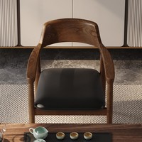 Chaise de salle à manger moderne minimaliste en bois de frêne, chaise de thé rétro en cuir PU pour restaurant et mobilier de maison