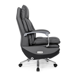 CEO ngồi có thể ngả ghế da footrest điện da thật Ghế văn phòng với được xây dựng trong chức năng massage - Product Image 1