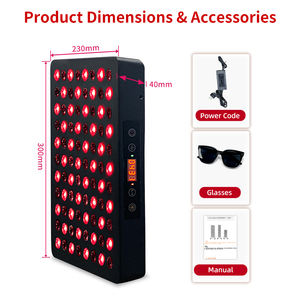 REDSKY Équipement de beauté portable pour usage domestique <span class=keywords><strong>Lampe</strong></span> de <span class=keywords><strong>luminothérapie</strong></span> rouge 660nm 850nm Type de bureau Panneau infrarouge Visage Prise US - Product Image 1