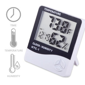 Thermomètre Hygromètre Numérique LCD en Gros, Testeur de Température et d'Humidité, Station Météo, Horloge, Outil de Maquillage pour Greffe de Cils - Product Image 5