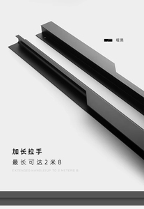 Modern Minimalist Aluminum Alloy Embedded Furniture Pulls Luxury Recessed Drawer Handles for Kitchen <b>Cabinets</b> Wardrobes - Product Image 5