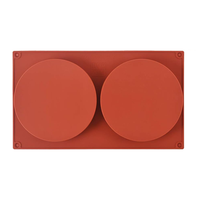 Moule à gâteau rond en silicone de qualité alimentaire à 2 cavités, moule en silicone pour gâteau géant, pancakes, croûte à pizza