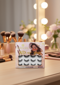 ขนตาปลอม Grenobil 8D Mink 6 คู่ พร้อมแถบกาวแบบใส ขนตาปลอมแบบเต็มแถบ วัสดุเลียนแบบขนมิงค์ อุปกรณ์เสริมความงาม - Product Image 2