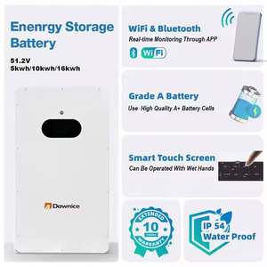 Batterie solaire divisée 51,2 V Stockage d'énergie 100 Ah 200 Ah 300 Ah 5-30 kWh Batterie au lithium LiFePO4 murale CAN - Product Image 5