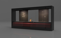 Wandmontierte Umweltfreundliche Museumsvitrine - Schlankes Design mit Eingebauten LED-Leuchten Glas/Aluminium ROHS-Zertifiziert