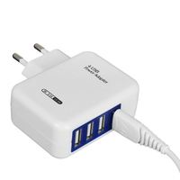Adaptateur de chargeur de voyage 5V 3A Plat 4-USB 20W Hub de chargeur mural avec prises UK & AU 220V 110V Chargeur multi-ports