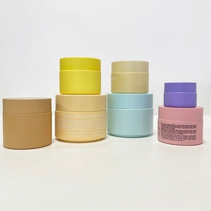 Custom Skincare Body Face Cream <b>Scrub</b> Mask Round 15ml 30ml 50ml 60ml 100ml Colored Frosted Glass Cosmetic Jars with Screw <b>Cap</b> - Product Image 2