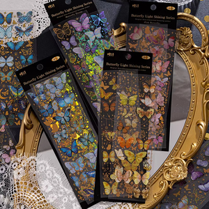 สติกเกอร์เครื่องสร้างแสงสีรุ้งลายผีเสื้อติดฟิล์มติดกระจกหน้าต่างแบบคงที่3<span class=keywords><strong>แผ่น</strong></span>สติกเกอร์สำหรับสัตว์เลี้ยง - Product Image 4