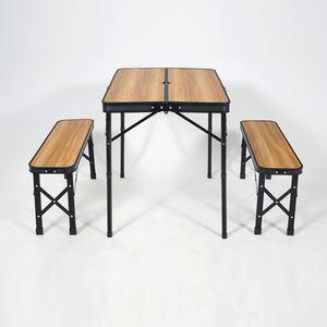 Modern Portable Stainless Steel Folding Dining <b>Table</b> for Courtyard Hotel & Warehouse - Product Image 3