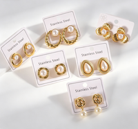  Boucles d'oreilles clous en acier inoxydable hypoallergéniques, motif géométrique Hawaïen, étoile de mer, vente en gros OEM/ODM, cadeau idéal pour les vacances