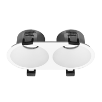 Cadre de Downlight LED Carré/Circulaire en Aluminium Modulaire avec Bezel Remplaçable, Garantie 3 Ans, Design Moderne, pour Intérieur AC 220V, Installation Facile