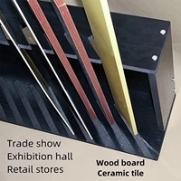 Support d'exposition sur pied en bois pour salle d'exposition, idéal pour les accessoires de carrelage mural, de toiture et de terrasse en porcelaine et céramique
